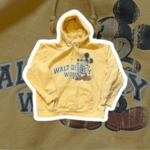 Faded retro Walt Disney World, yellow hoodie